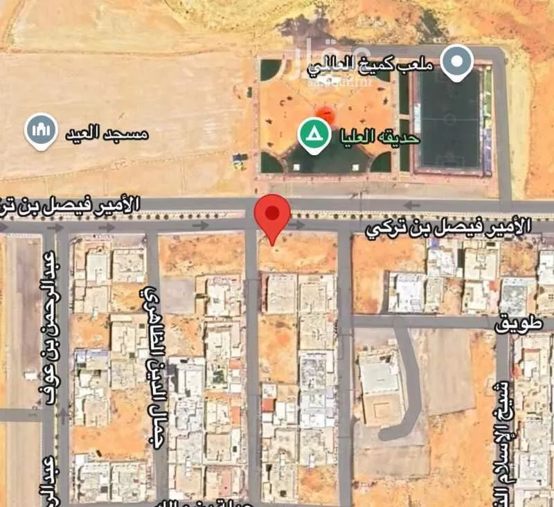 أرض للإيجار في شارع شارع الامام فيصل بن تركي, حي العليا, مدينة المزاحميه, منطقة الرياض 1 صورة