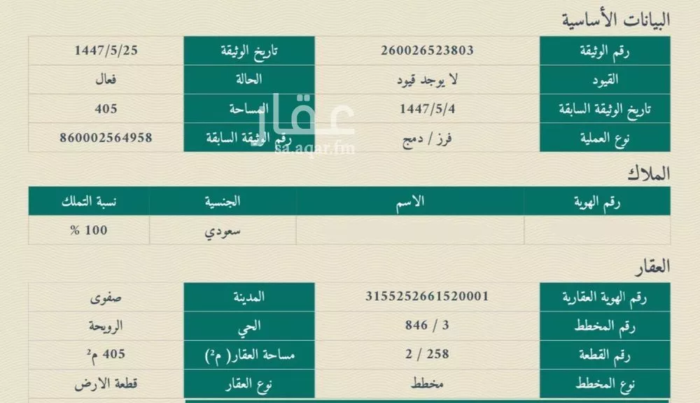 أرض للبيع في شارع 0000, حي الرويحة, مدينة القطيف, المنطقة الشرقية 1 صورة