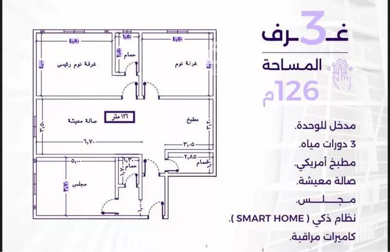 شقة للبيع في شارع ابو رهم الغفاري, حي الزهراء, مدينة جدة, منطقة مكة المكرمة 1 صورة