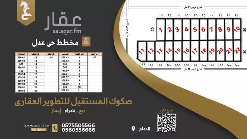أرض للبيع في شارع الصائن, حي المطار, مدينة الدمام, المنطقة الشرقية 1 صورة