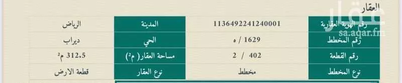 أرض للبيع في حي ديراب, مدينة الرياض, منطقة الرياض 1 صورة