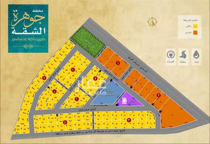 أرض للبيع في شارع الشقة 182, حي الشقة, مدينة بريده, منطقة القصيم 1 صورة