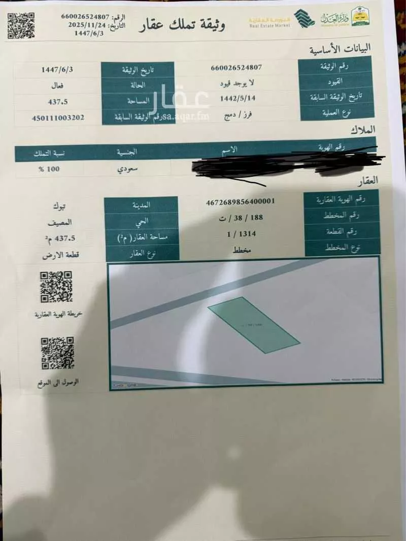 أرض للبيع في شارع 5965655, حي المصيف, مدينة تبوك, منطقة تبوك 1 صورة