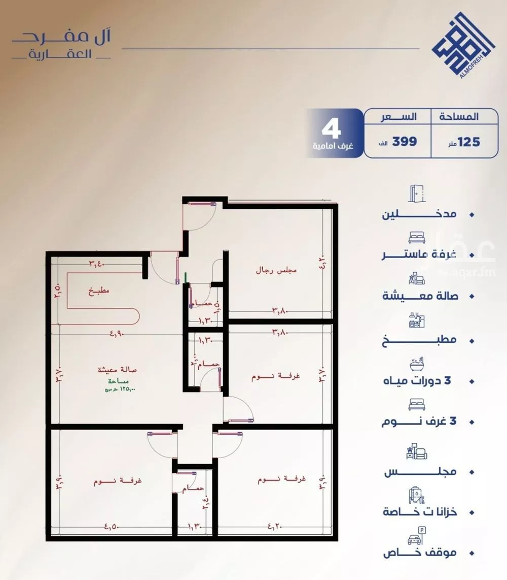 شقة للبيع في شارع طريق الملك فهد فرعي, حي النزهة, مدينة جدة, منطقة مكة المكرمة 1 صورة