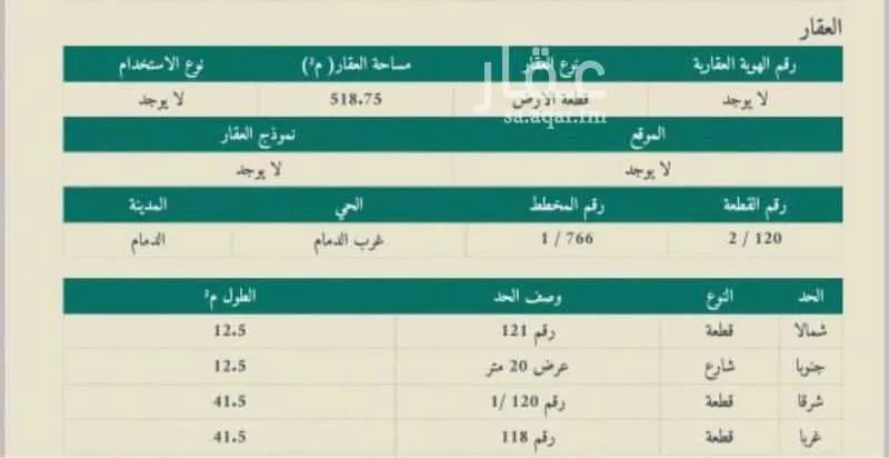 أرض للبيع في حي الإسكان الجنوبي, مدينة الدمام, المنطقة الشرقية 1 صورة