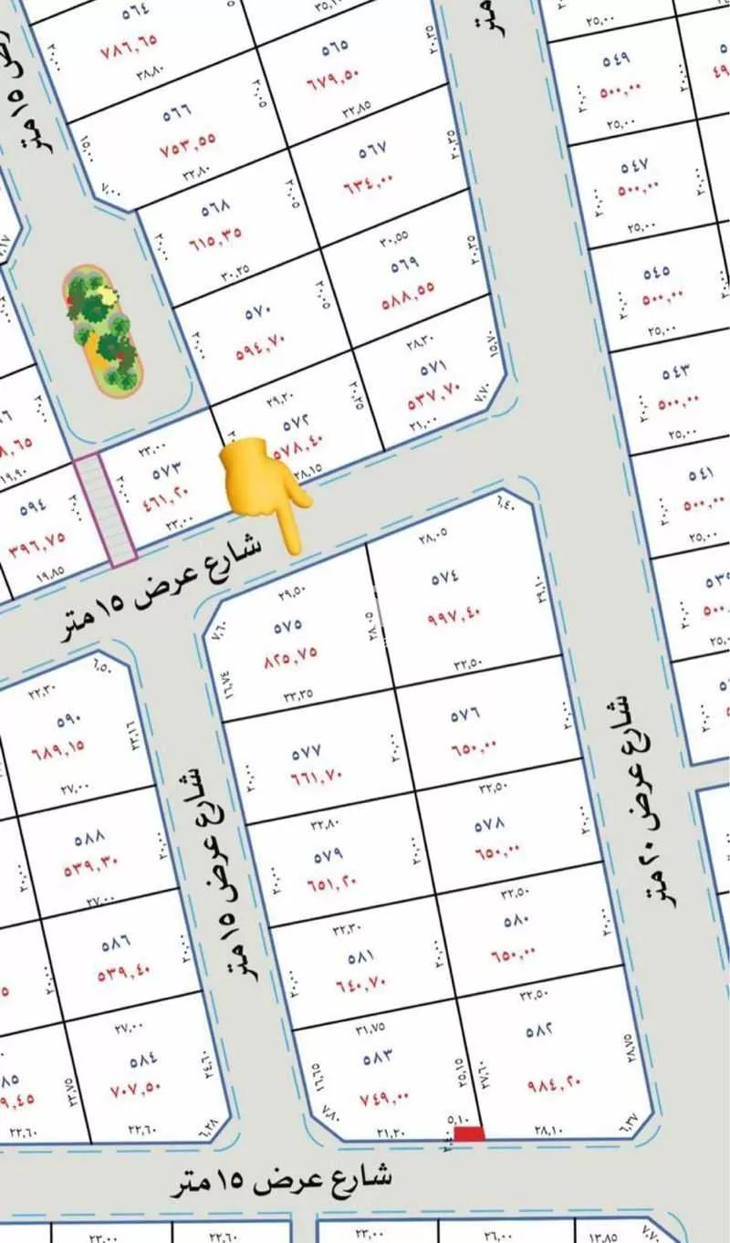 أرض للبيع في شارع الرحاب, حي المنار, مدينة عنيزه, منطقة القصيم 1 صورة