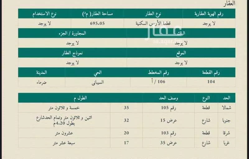 أرض للبيع في شارع السيباني 597, مدينة السيباني, منطقة الرياض 1 صورة