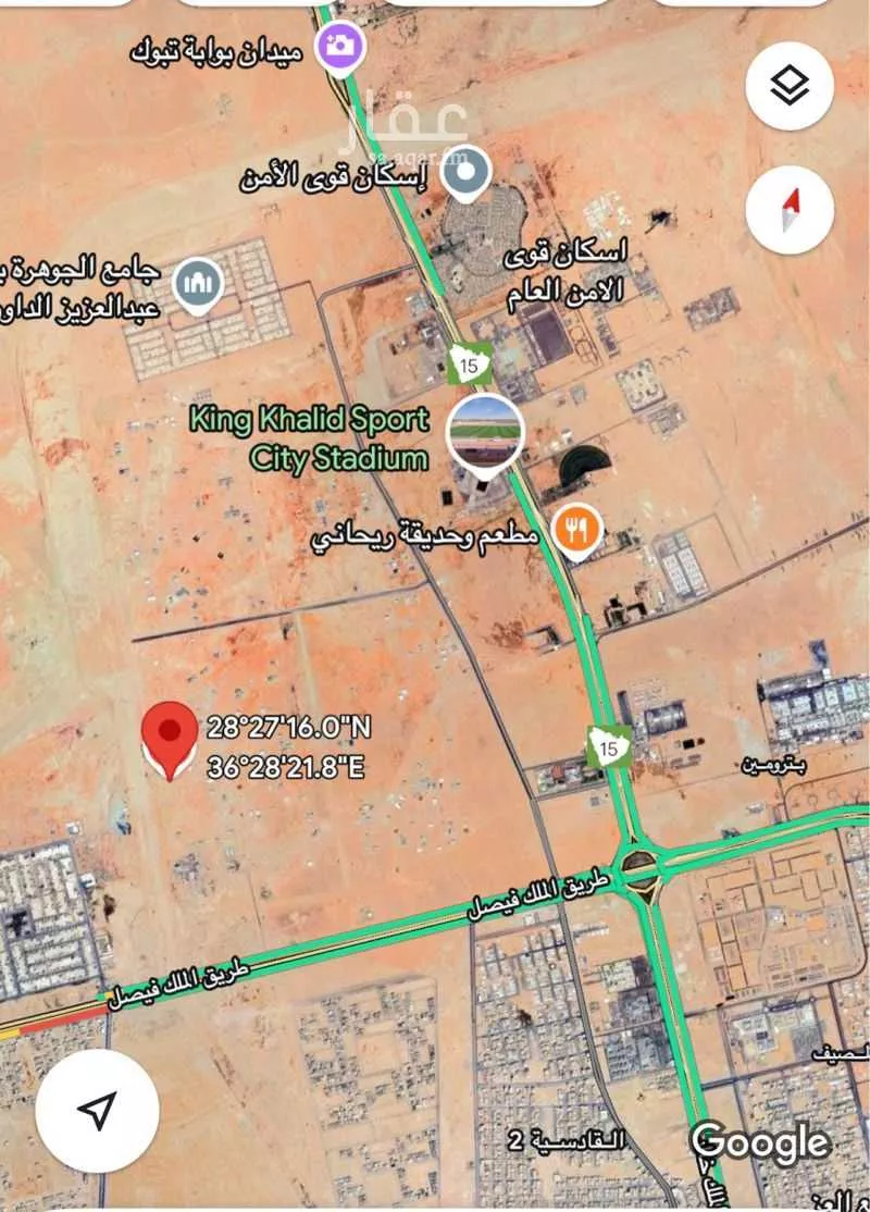 أرض للبيع في حي شمال الجامعة, مدينة تبوك, منطقة تبوك 1 صورة