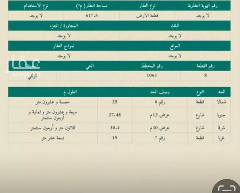 أرض للبيع في شارع خولة بنت الازور, حي السيح, مدينة الزلفى, منطقة الرياض 1 صورة