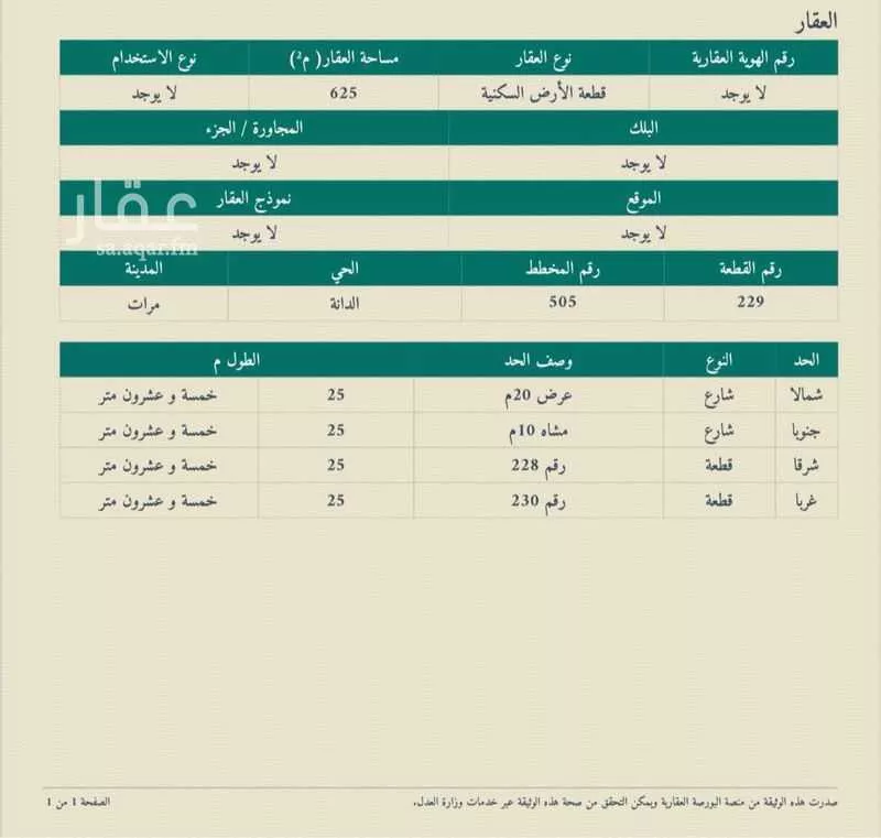 أرض للبيع في شارع ابو بكرالصديق, حي الدانة, مدينة لبخه, منطقة الرياض 1 صورة
