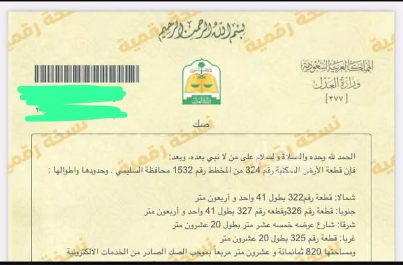 أرض للبيع في حي العدل, مدينة السليمي, منطقة حائل 1 صورة