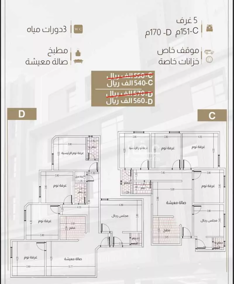 شقة للبيع في شارع ابن مجاهد, حي الريان, مدينة جدة, منطقة مكة المكرمة 1 صورة