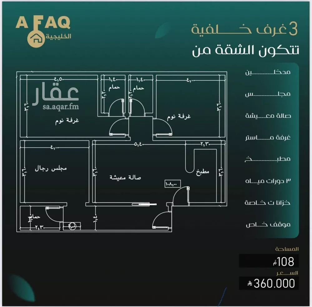 شقة للبيع في شارع صفوان بن المعطل, حي النزهة, مدينة جدة, منطقة مكة المكرمة 1 صورة