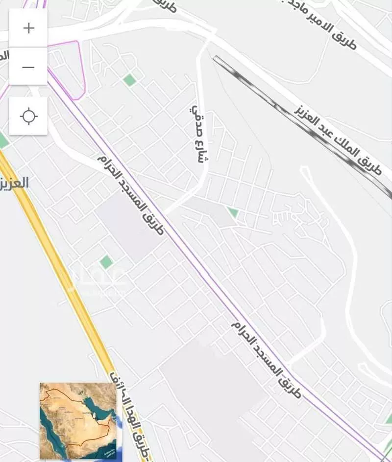 أرض للبيع في شارع المؤذن, حي العزيزية, مدينة مكه المكرمه, منطقة مكة المكرمة 1 صورة