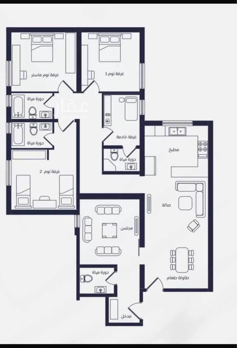 شقة للإيجار في شارع شارع 20, حي السيف, مدينة الدمام, المنطقة الشرقية 1 صورة