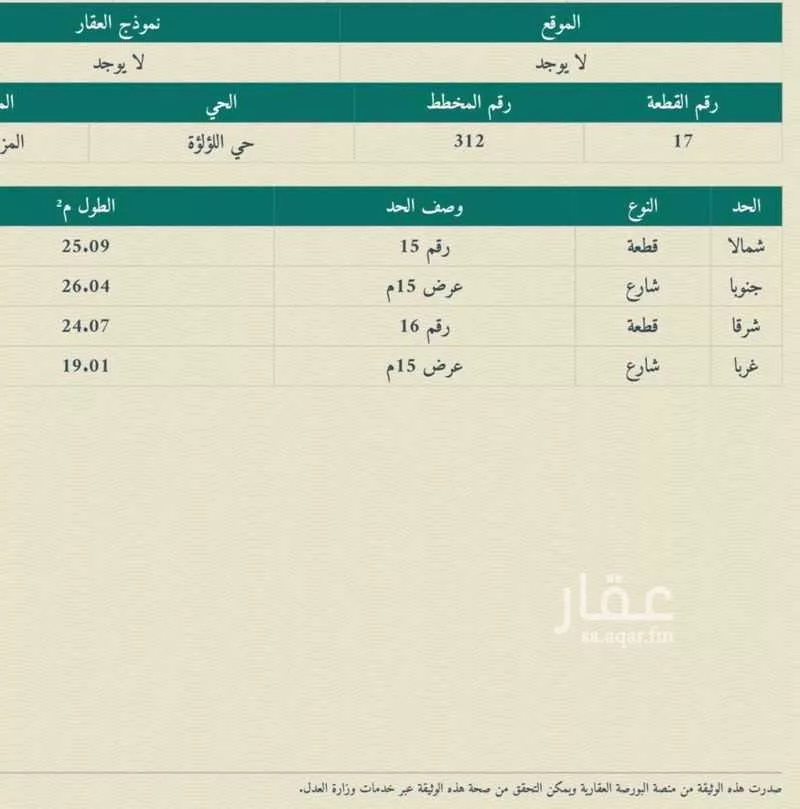 أرض للبيع في شارع اسامة بن مالك الدارمي, حي اللؤلؤة, مدينة المزاحميه, منطقة الرياض 1 صورة