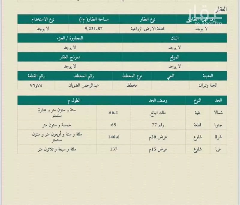 أرض للبيع في حي الصيهد (ال ولمه), مدينة الصيهد (ال ولمه), منطقة الرياض 1 صورة