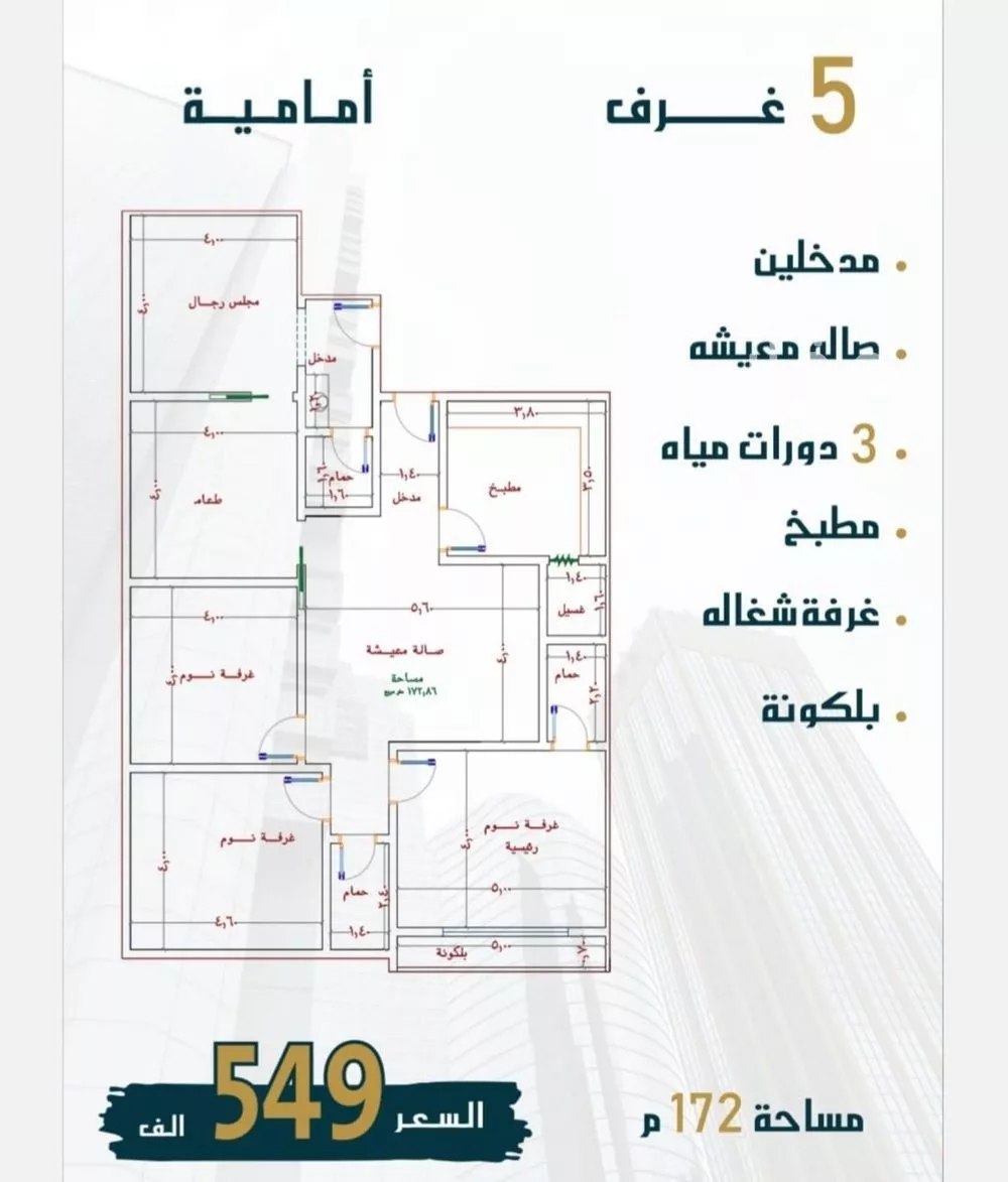 شقة للبيع في شارع الامير عبدالمجيد, حي الصواري, مدينة جدة, منطقة مكة المكرمة 1 صورة