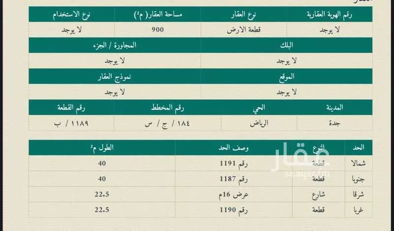أرض للبيع في شارع منيـخ ، حي الرياض ، جدة ، جدة 1 صورة