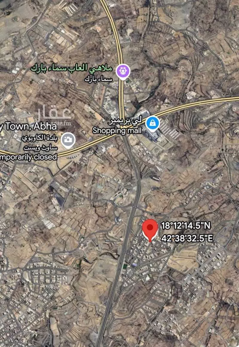 أرض للبيع في شارع الهداج, حي الياقوت, مدينة أبها, منطقة عسير 1 صورة