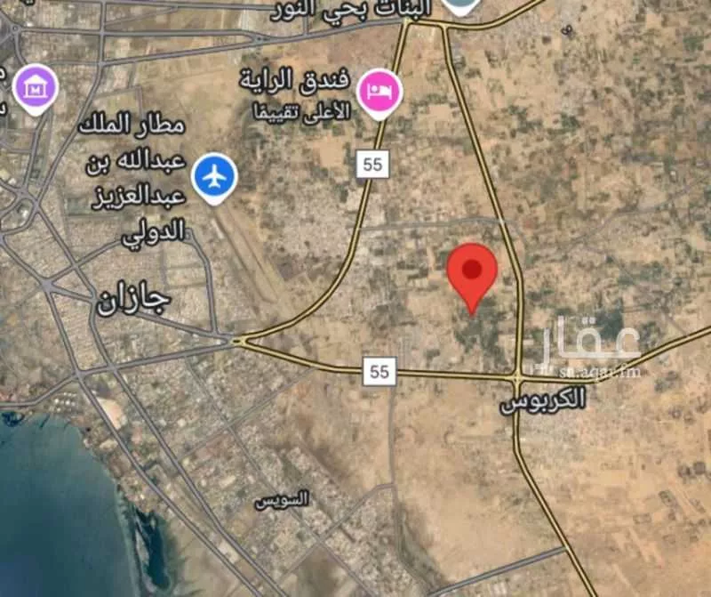 أرض للبيع في شارع لايوجد , حي الزهور, مدينة جازان, منطقة جازان 1 صورة