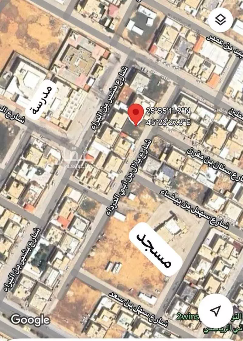 أرض للبيع في شارع بلال بن ابي الدرداء, حي الأندلس, مدينة المجمعة, منطقة الرياض 1 صورة