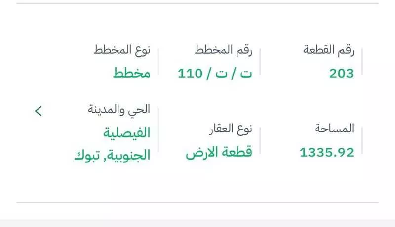 أرض للبيع في شارع 15880485, حي الفيصلية الجنوبية, مدينة تبوك, منطقة تبوك 1 صورة
