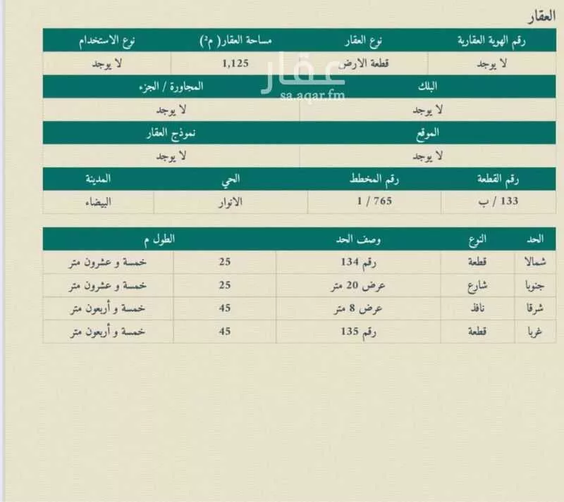 أرض للبيع في شارع ابن اسماعيل, حي الأنوار, مدينة الدمام, المنطقة الشرقية 1 صورة