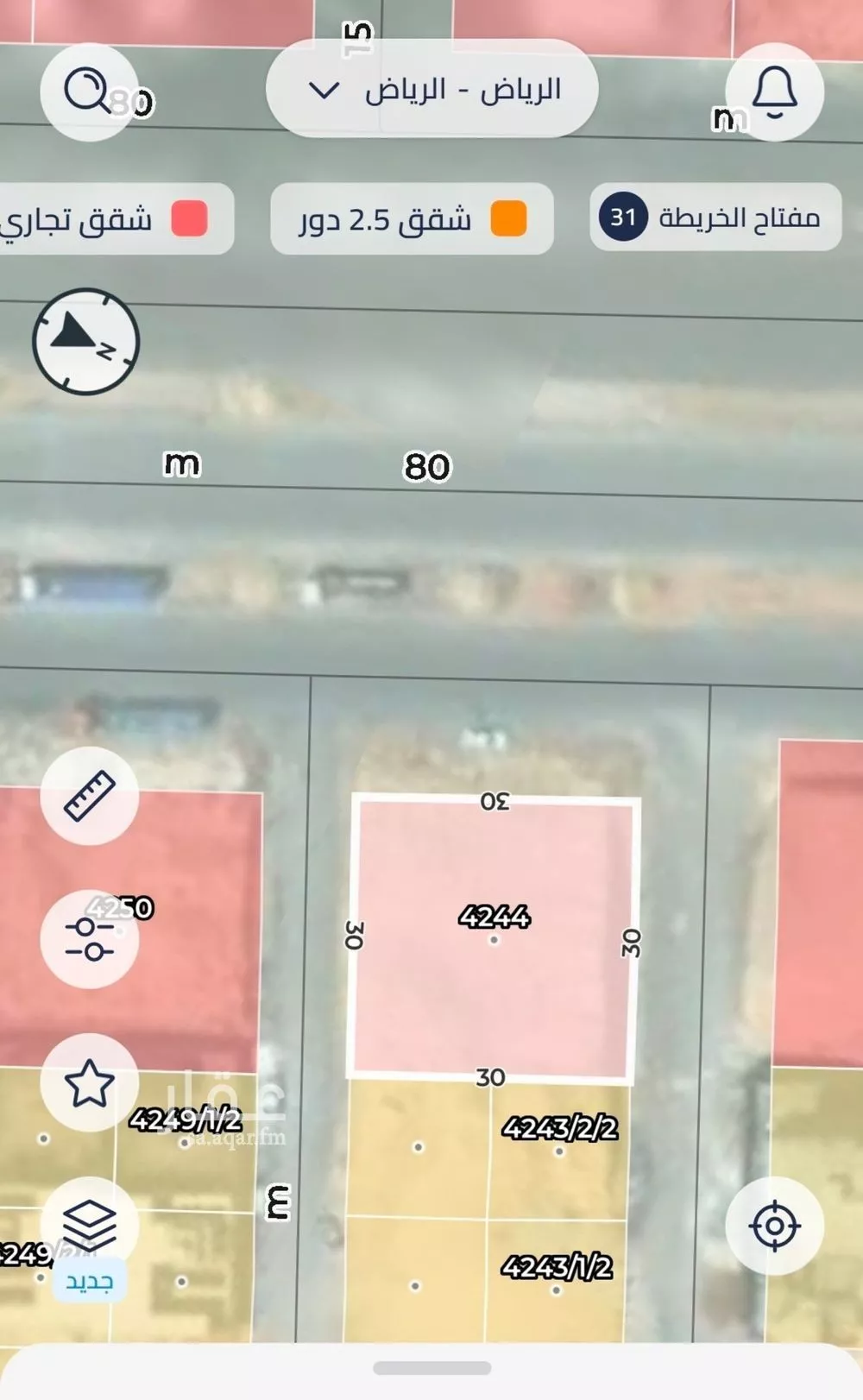 أرض للإيجار في شارع الأمير عبدالعزيز بن محمد بن عياف, حي الياسمين, مدينة الرياض, منطقة الرياض 1 صورة