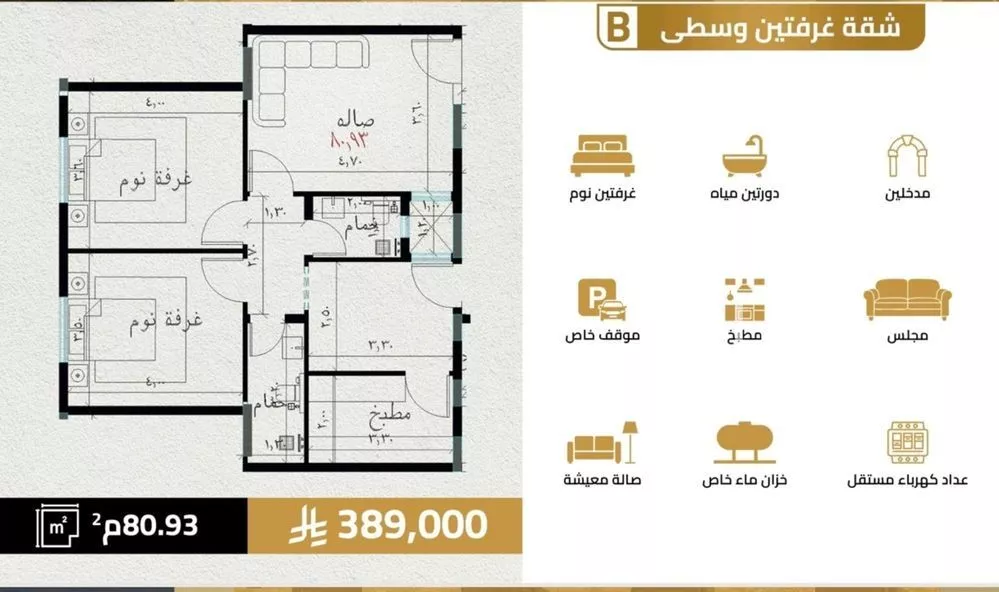 شقة للبيع في شارع بحر الجود, حي السلامة, مدينة جدة, منطقة مكة المكرمة 1 صورة