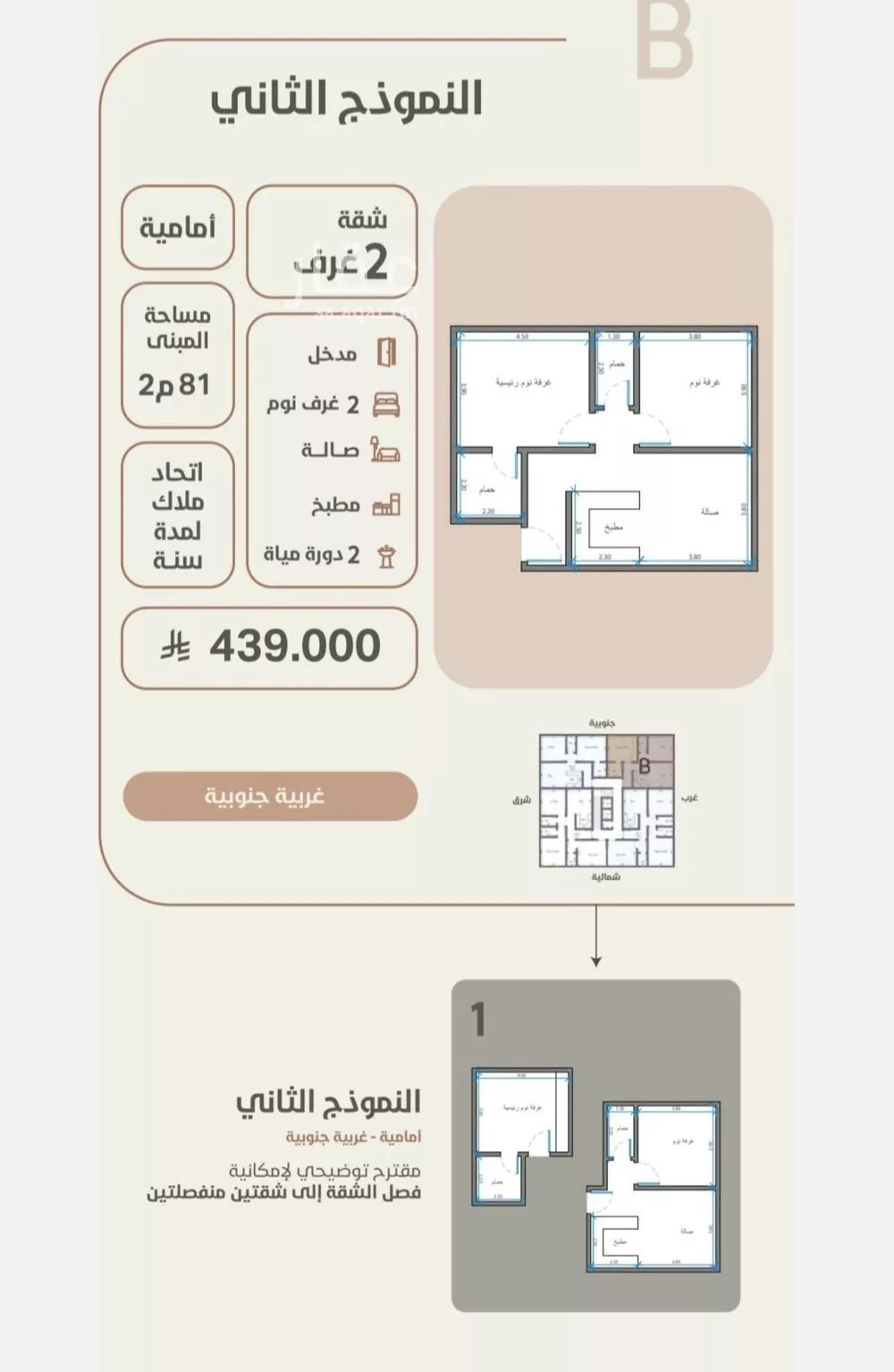 شقة للبيع في حي الروضة, مدينة جدة, منطقة مكة المكرمة 1 صورة