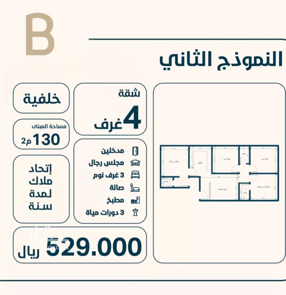 شقة للبيع في حي النعيم, مدينة جدة, منطقة مكة المكرمة 1 صورة
