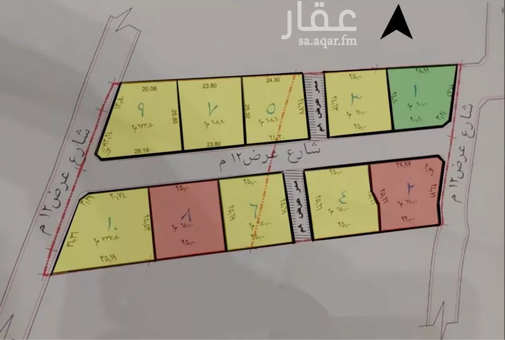 أرض للبيع في شارع شارع عرض 12 م, حي لزمه, مدينة احد رفيده, منطقة عسير 1 صورة