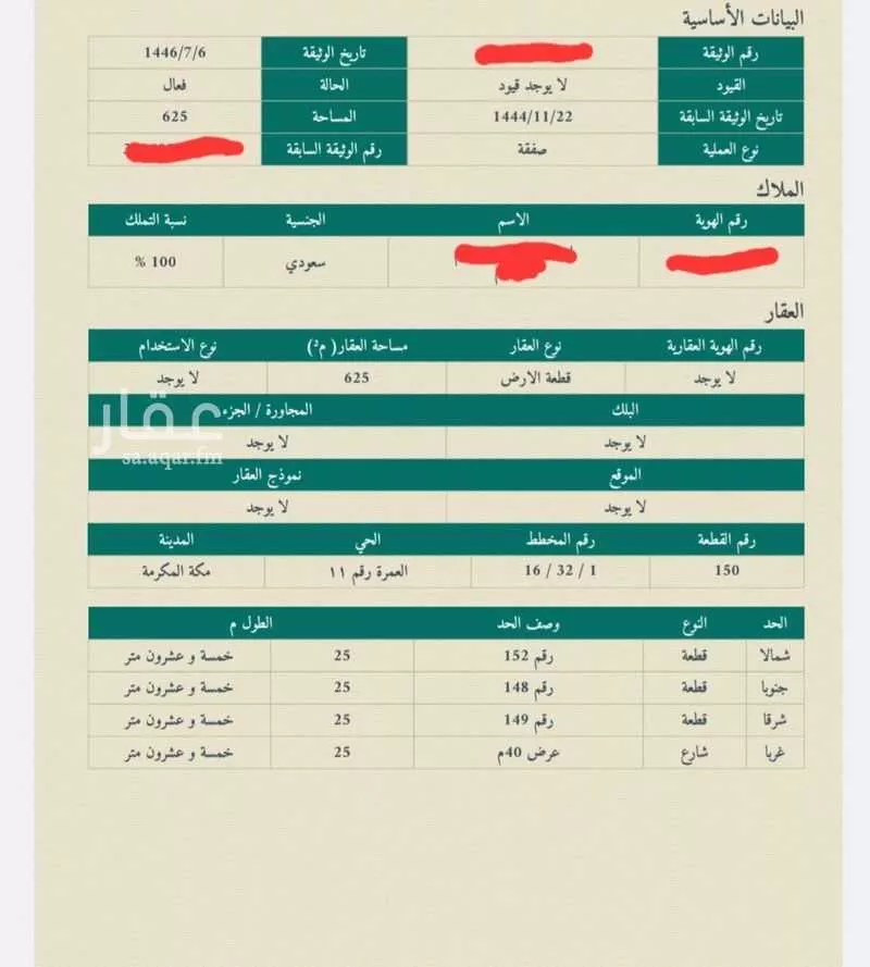أرض للبيع في شارع ام المؤمنين خديجة بنت خويلد, حي النوارية, مدينة مكة المكرمة, منطقة مكة المكرمة 1 صورة