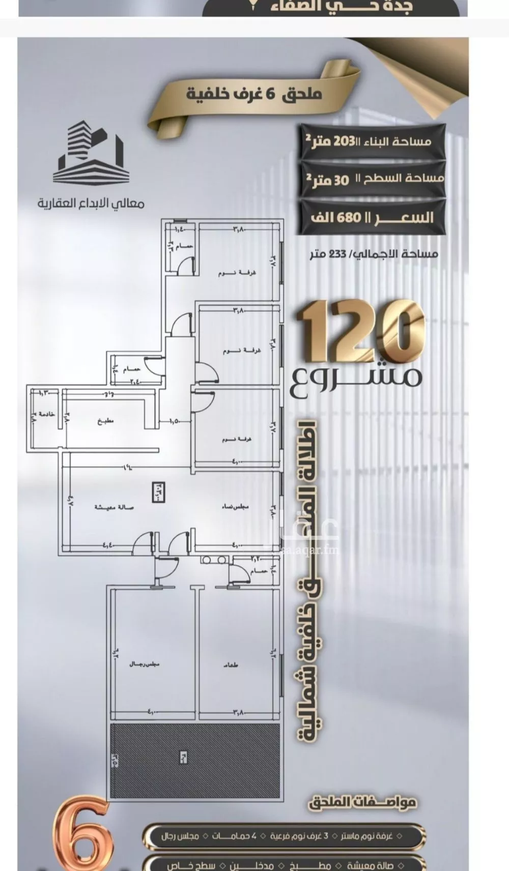 شقة للبيع في شارع جعفر ابن أبي الحكم, حي الصفاء, مدينة جدة, منطقة مكة المكرمة 1 صورة