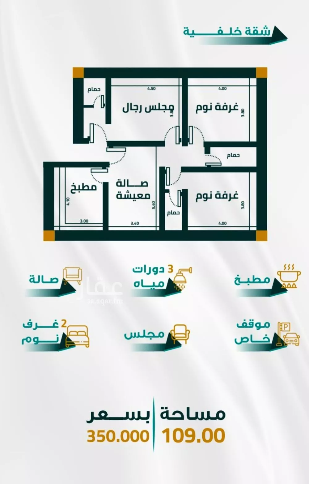 شقة للبيع في شارع ابو ذر الغفاري, حي الفيحاء, مدينة جدة, منطقة مكة المكرمة 1 صورة