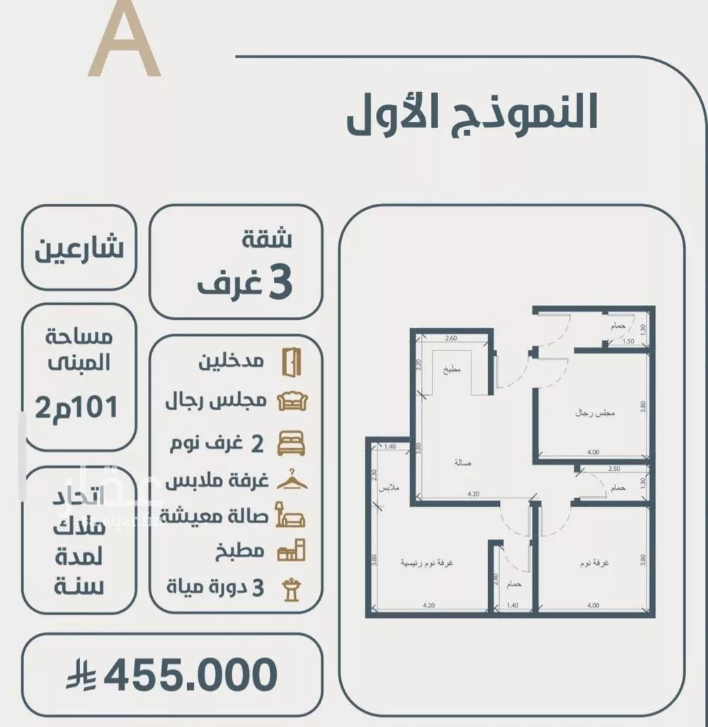شقة للبيع في شارع ابو مصعب الاسدي, حي النعيم, مدينة جدة, منطقة مكة المكرمة 1 صورة