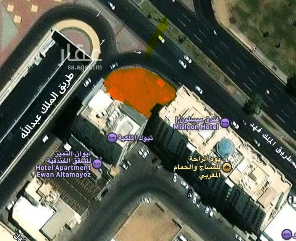 أرض للبيع في شارع طريق الملك عبدالله بن عبدالعزيز, حي الفيصلية الشمالية, مدينة تبوك, منطقة تبوك 1 صورة