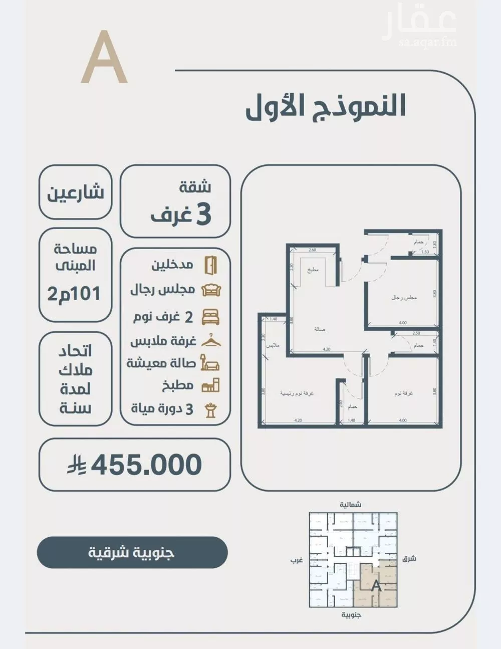 شقة للبيع في شارع ابو مصعب الاسدي, حي النعيم, مدينة جدة, منطقة مكة المكرمة 1 صورة