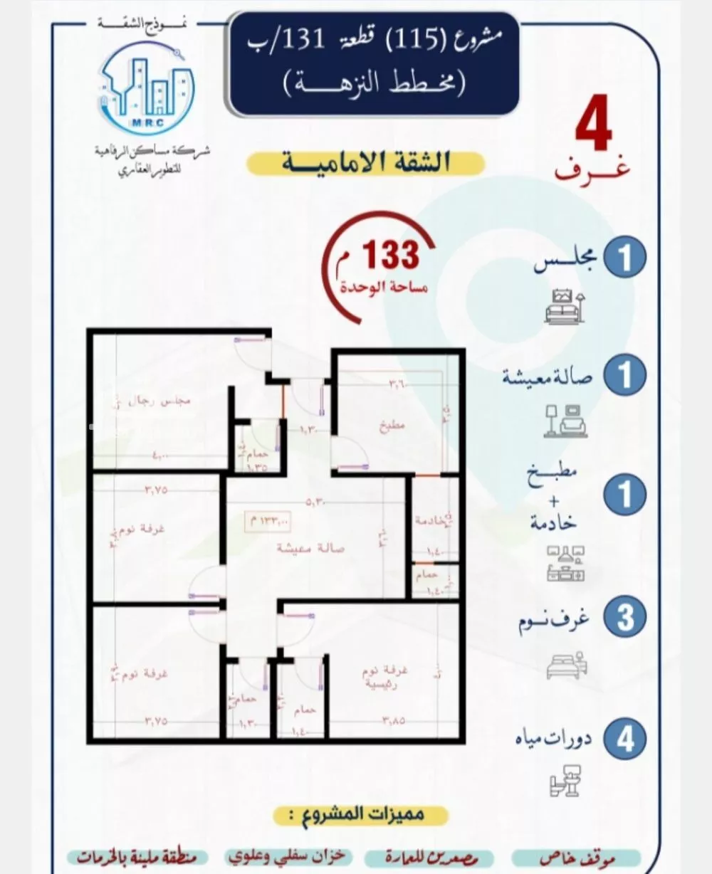 شقة للبيع في شارع عنيمات, حي النزهة, مدينة جدة, منطقة مكة المكرمة 1 صورة