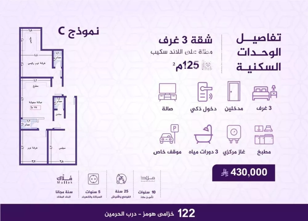 شقة للبيع في شارع احمد بن عيسى الرومي, حي الفيحاء, مدينة جدة, منطقة مكة المكرمة 1 صورة