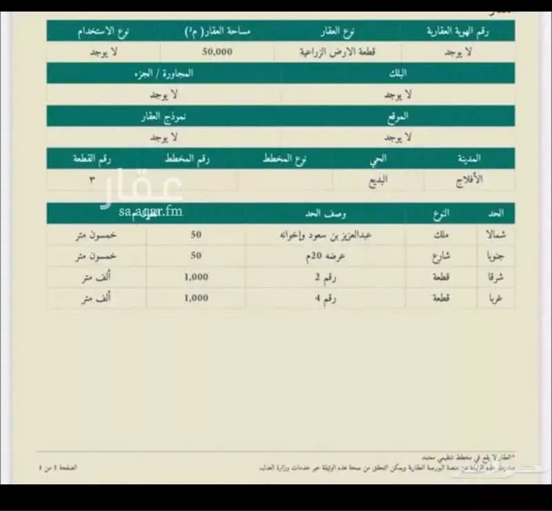 أرض للبيع في حي البديع الجنوبي, مدينة البديع, منطقة الرياض 1 صورة