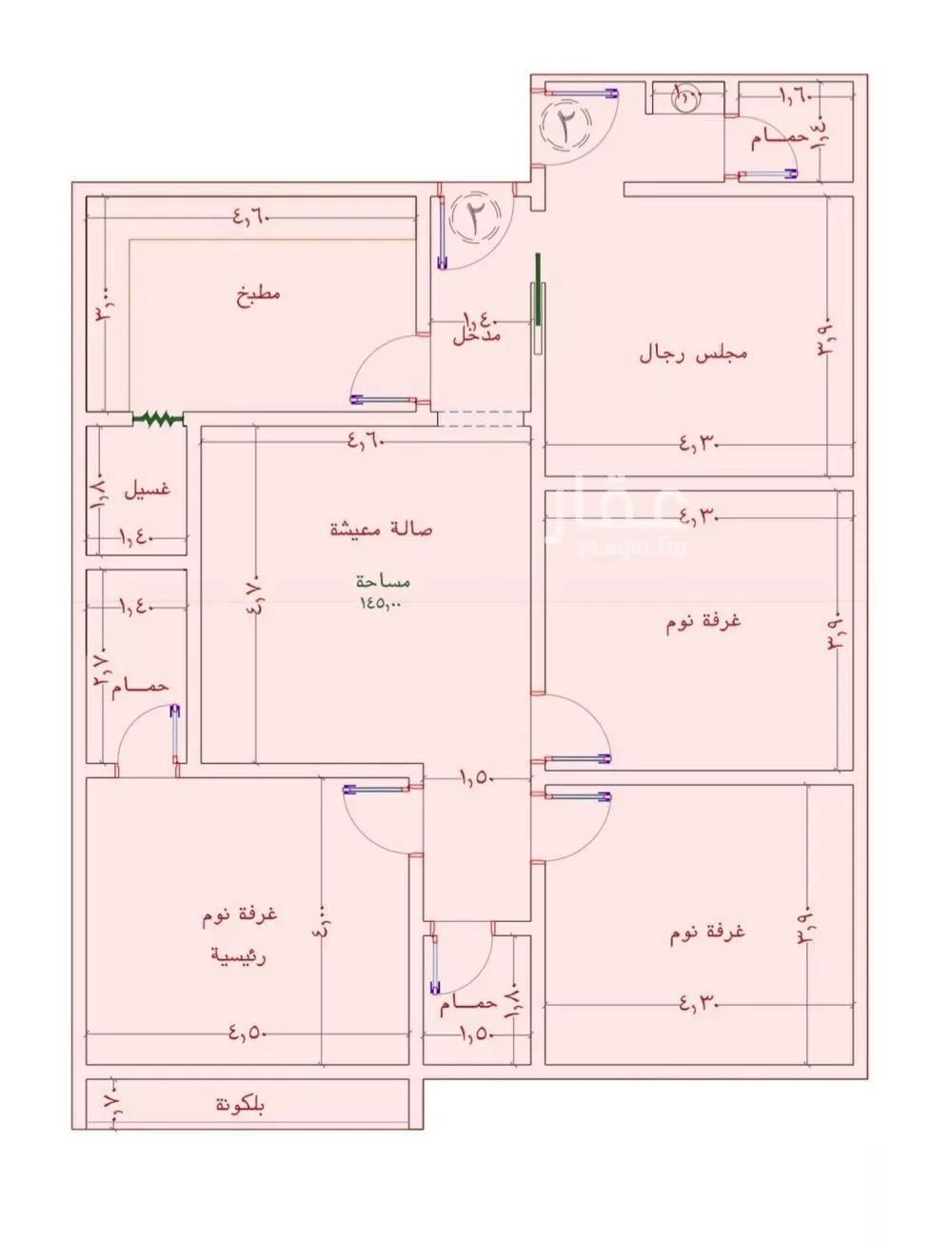 شقة للبيع في شارع الواحة, حي الواحة, مدينة جدة, منطقة مكة المكرمة 1 صورة