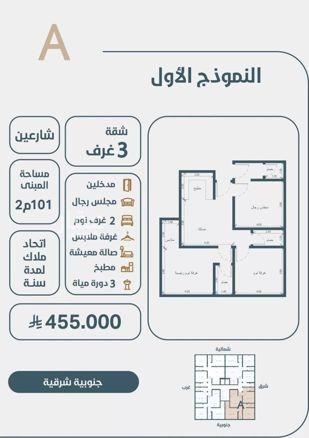 شقة للبيع في شارع ابو مصعب الاسدي, حي النعيم, مدينة جدة, منطقة مكة المكرمة 1 صورة