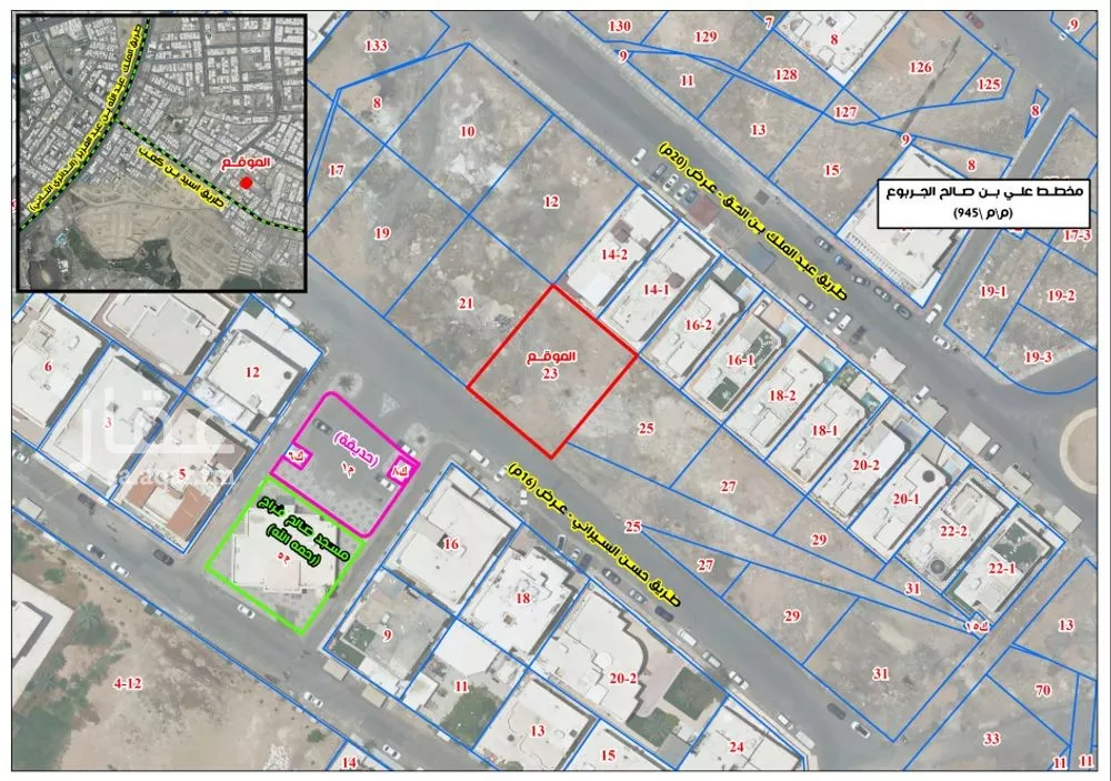 أرض للبيع في شارع حسن السيراني, حي وادي مذينب, مدينة المدينة المنورة, منطقة المدينة المنورة 1 صورة