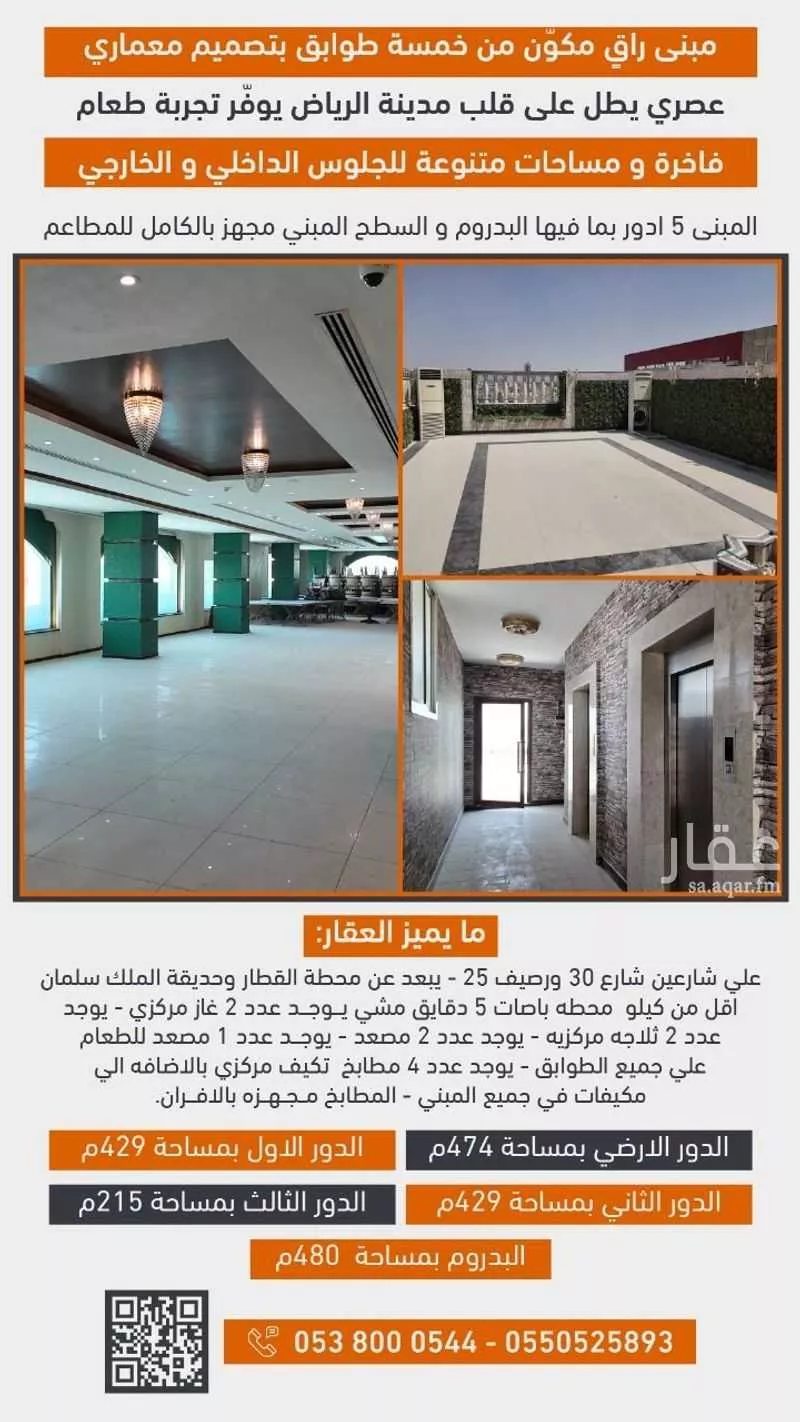 عمارة للإيجار في شارع الامير ممدوح بن عبدالعزيز, حي السليمانية, مدينة الرياض, منطقة الرياض 1 صورة