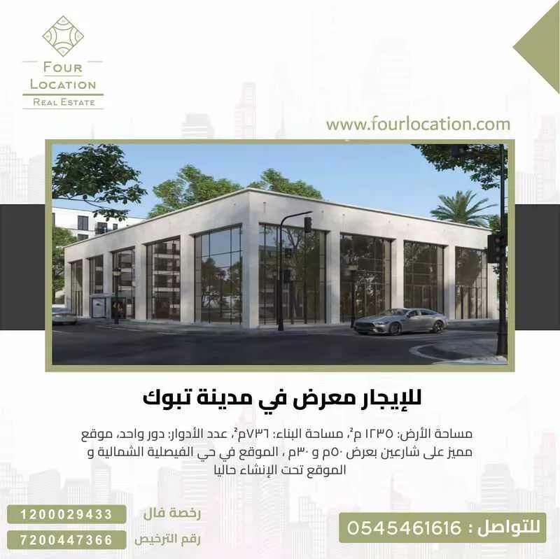محل للإيجار في شارع طريق الملك سعود, حي الفيصلية الشمالية, مدينة تبوك, منطقة تبوك 1 صورة