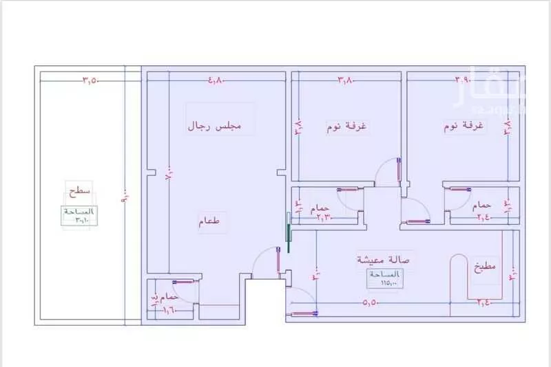 شقة للبيع في شارع وادي وتوب, حي النزهة, مدينة جدة, منطقة مكة المكرمة 1 صورة
