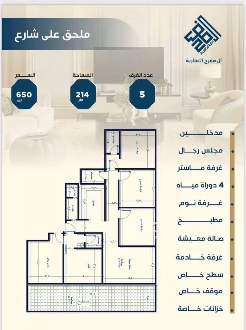 شقة للبيع في شارع ابن الشرف, حي الجامعة, مدينة جدة, منطقة مكة المكرمة 1 صورة