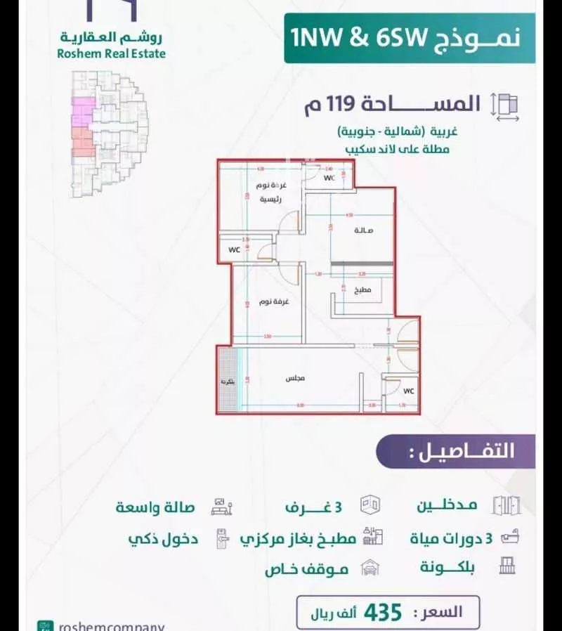 شقة للبيع في شارع إمام الدين المرشدي, حي الفيحاء, مدينة جدة, منطقة مكة المكرمة 1 صورة